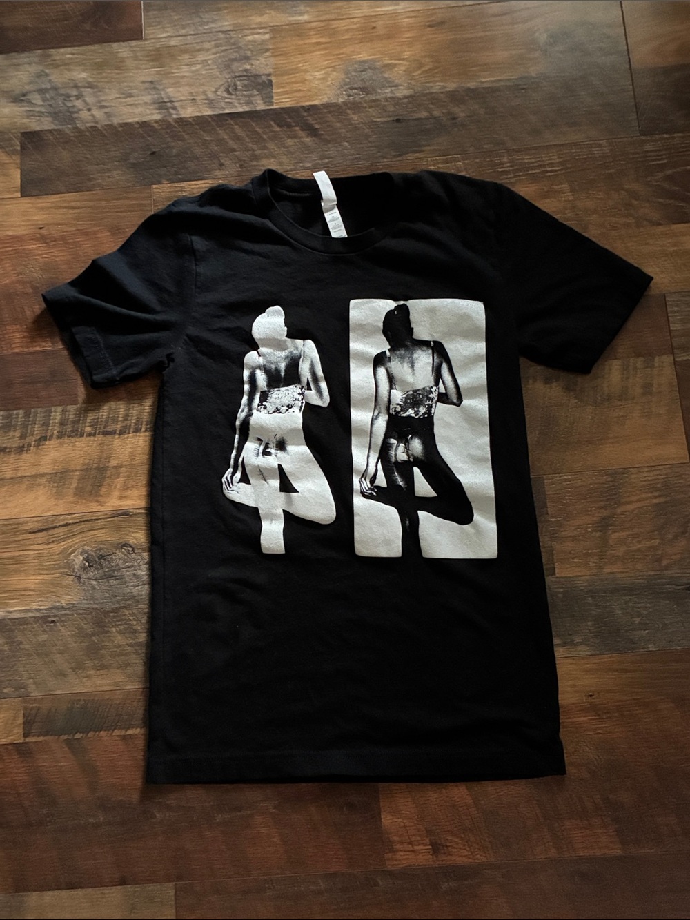 Bush Tour tshirt Black Short Sleeve Tee with Large Blue (S)